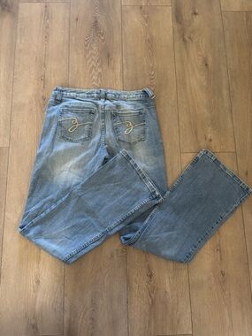 Y2k Light Blue Embroidered Back Pocket Jeans size 9